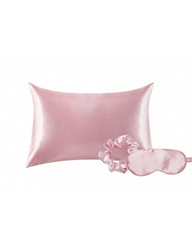 Kit notte in raso, cuscino maschera e fascia