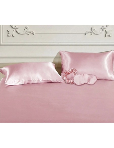 Kit notte in raso, cuscino maschera e fascia